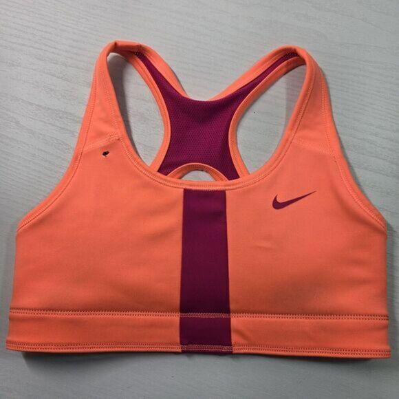 NIKE Purple/Peach Coral Reversible Racerback Stretch Sports Bra Size Small‎ - Picture 3 of 4